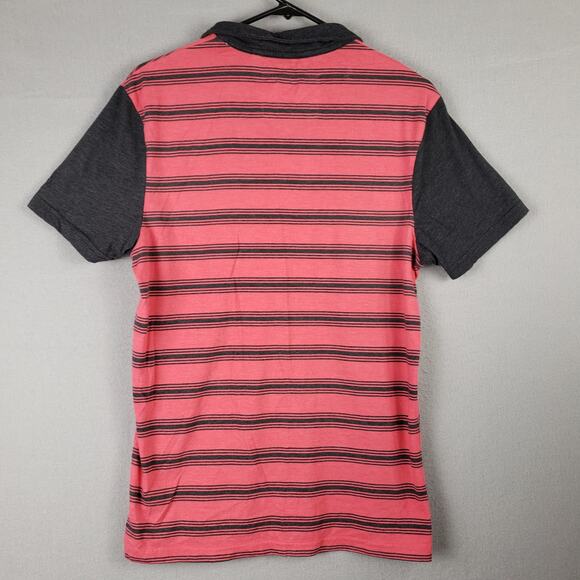 Guess Men's M Two Tone Polo Shirt Red Black Stripe‎ Retro Y2K Streetwear Iconic - Picture 6 of 7